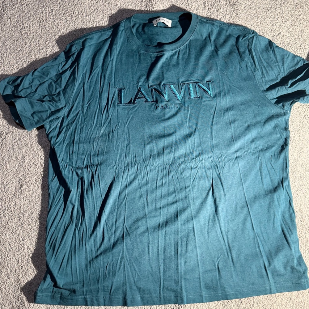 Lanvin Aqua Blue Logo T-Shirt